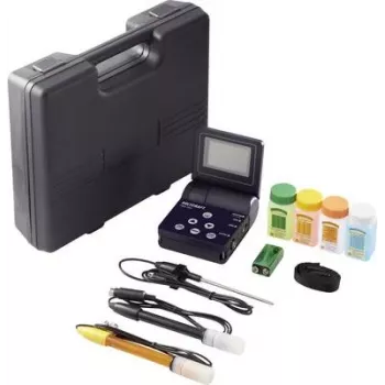 VOLTCRAFT KBM-700 kombinētais mērinstruments vadītspējai, pH vērtībai, redokspotenciālam (ORP), temperatūrai, sāļumam (VC-8813815)