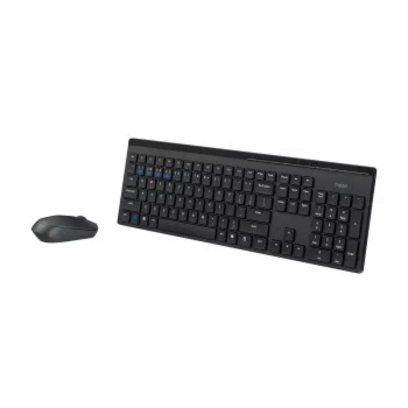 Rapoo 8110M bezvadu daudzrežīmu tastatūras un peles komplekts, melns