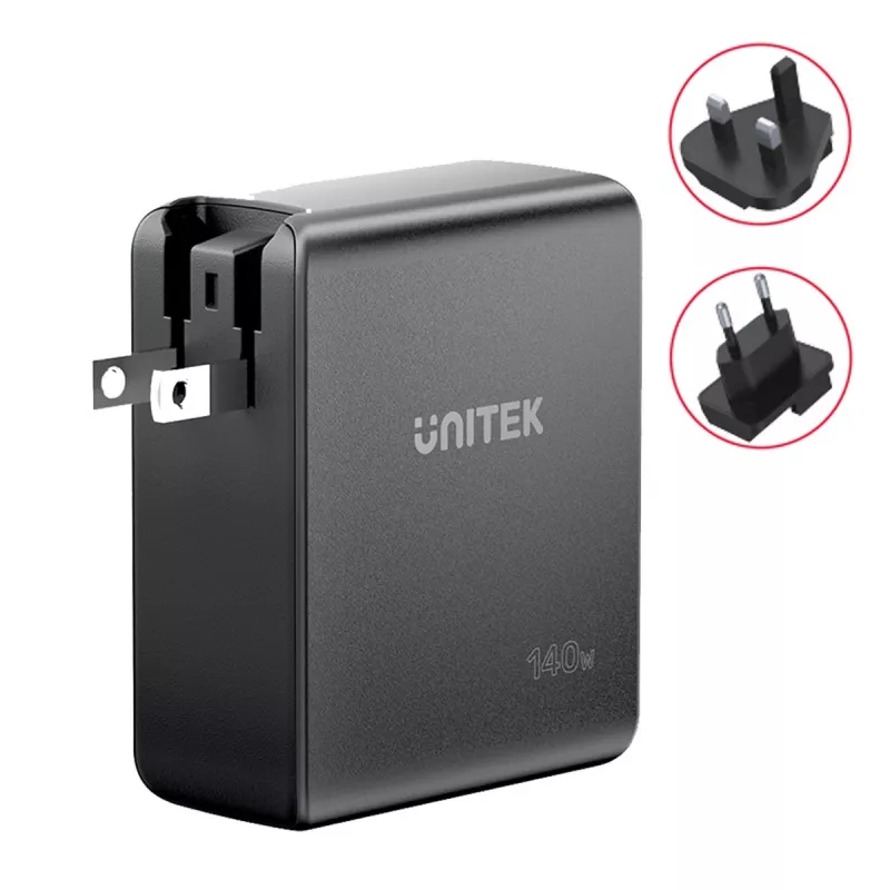 UNITEK P1115A mobilās ierīces lādētājs, melns