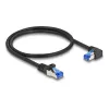 Tīkla kabelis DeLOCK RJ45 Cat.6A S/FTP 0,5 m Melns