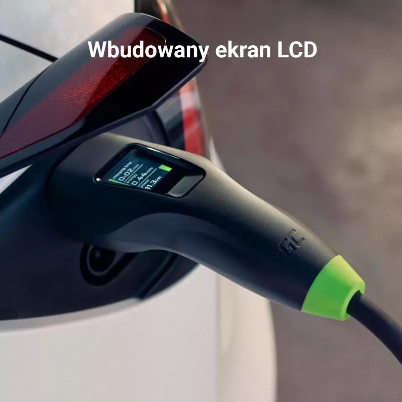 zaļa Cell Habu EVGC01 Mobilais EV lādētājs elektromobiļiem 11 kW 7 m Type 2 CEE Wallbox Melns