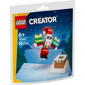 Konstrukciju rotaļlieta LEGO Santa's Chimney polybag 30692 – mini sezonas būvēšanas komplekts