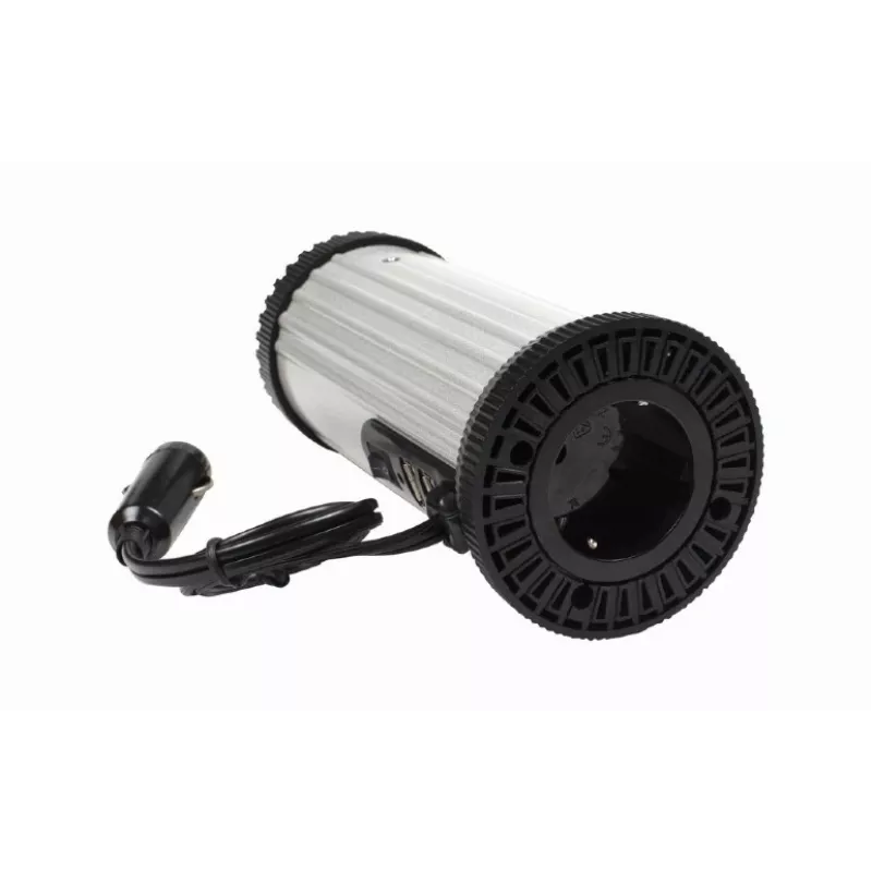 Gembird EG-PWC150-01 barošanas adapteris/invertors Auto 150 W Melns, Pelēks