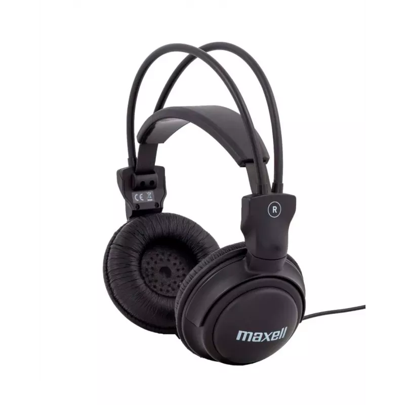 Austiņas Maxell Home Studio MAX-833, vadu apkārtauss, 32 Ω, 98 dB, 16–22000 Hz, 5 m kabelis, auss āķis/virs galvas, melns