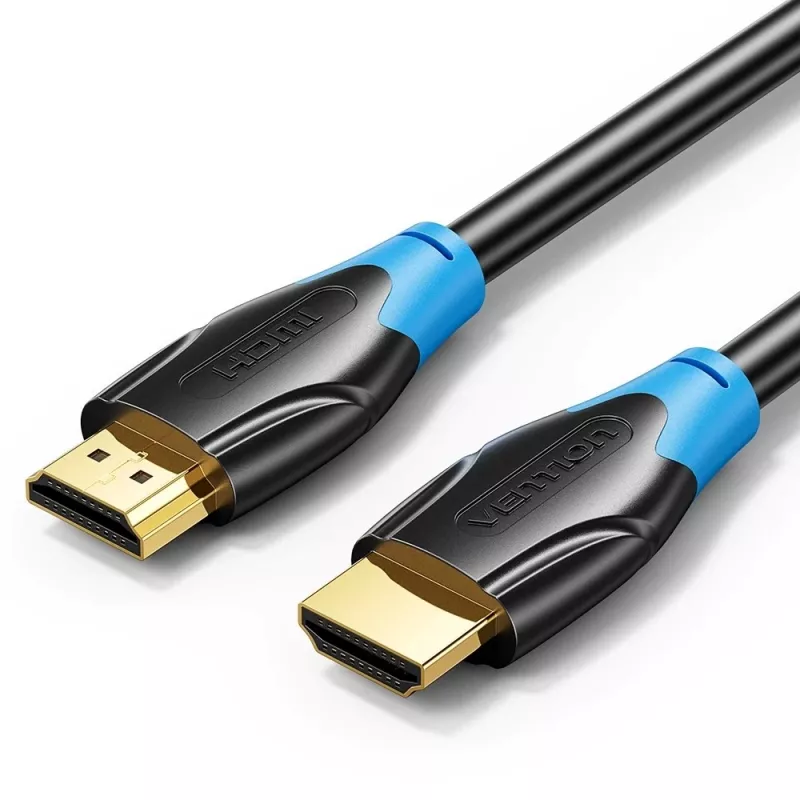 HDMI kabelis Vention AACBN 15 m, HDMI Type A to Type A, HDMI 2.0, 18 Gbit/s, ARC, apzeltīti kontakti, melns