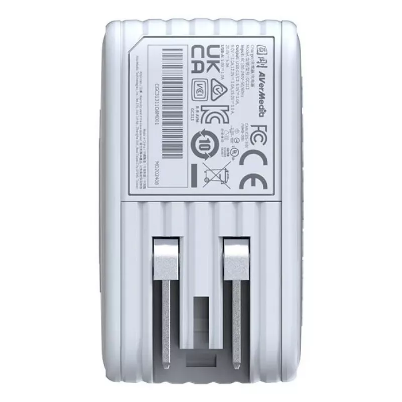 AVerMedia GC313 Universāls balts AC ātrās uzlādes iekštelpu