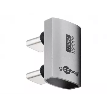 USB-C Savienotājpārejas Adapteris Goobay 74446 Sudraba Krāsā ar Niķeļa/Zelta Kontaktiem