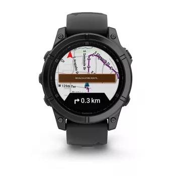 Garmin Fenix E 3.3 cm (1.3) AMOLED 47 mm Digital 416 x 416 pikseļi Skārienekrāns Melns Wi-Fi GPS (satelīts)