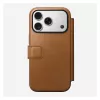 Atvāžamais tālruņa maciņš Nomad Modern Leather Folio iPhone 17 Pro, āda + alumīnijs, 6,3 collas (16 cm), iedegums, 3 karšu kabatas