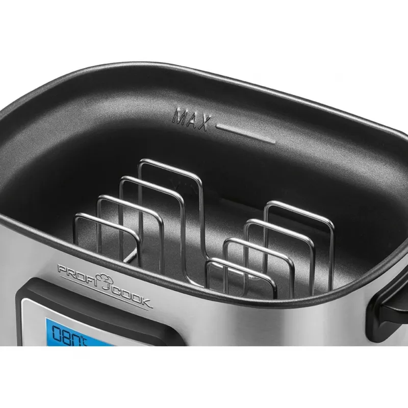 ProfiCook PC-SV 1112 8 L 520 W Melns, nerūsējošais tērauds