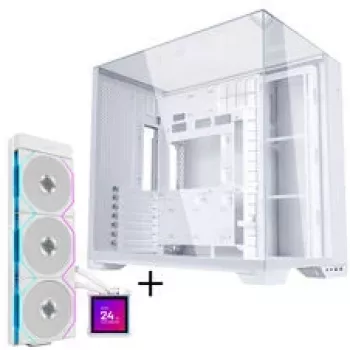 Lian Li O11 Vision Compact korpusa komplekts + HydroShift II LCD-S 360TL AiO – balts
