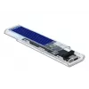 SSD korpuss DeLOCK 42620 ārējais korpuss M.2 NVME PCIe SSD ar USB Type-C ligzdu, caurspīdīgs