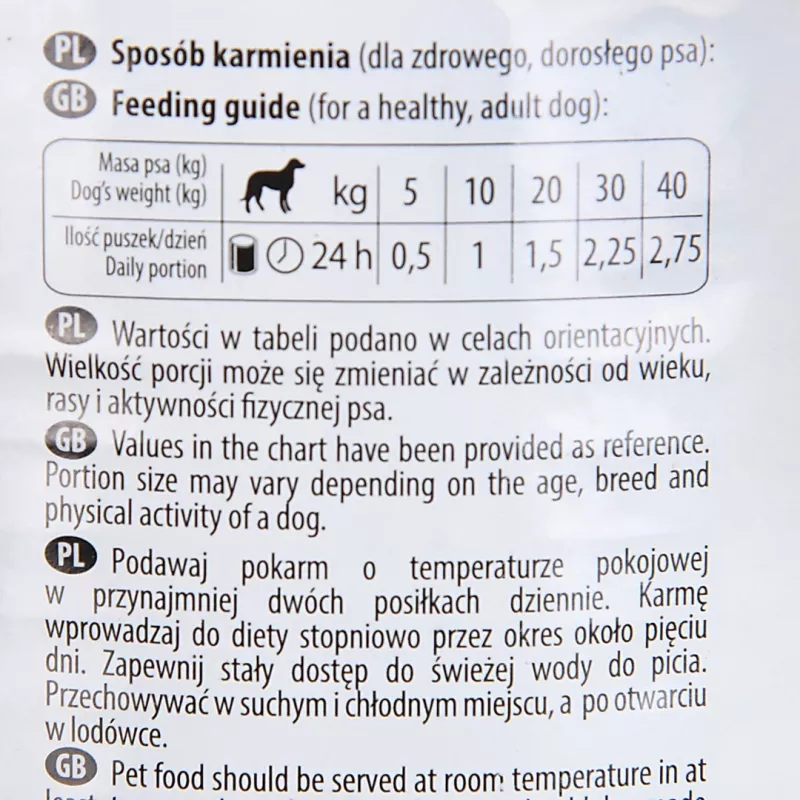 Mitrā suņu barība Dolina Noteci Trout Adult 800 g — bez graudiem, 12% olbaltumvielu, 6% tauku