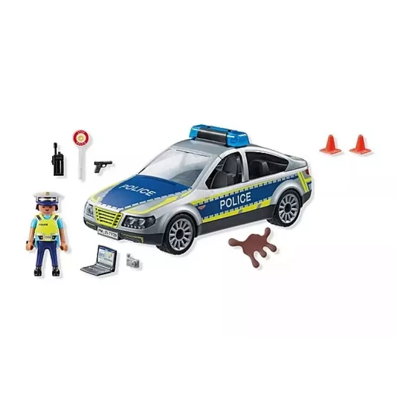 Playmobil Policijas auto ar sirēnu un mirgojošu gaismu, daudzkrāsains, plastmasas, 3+