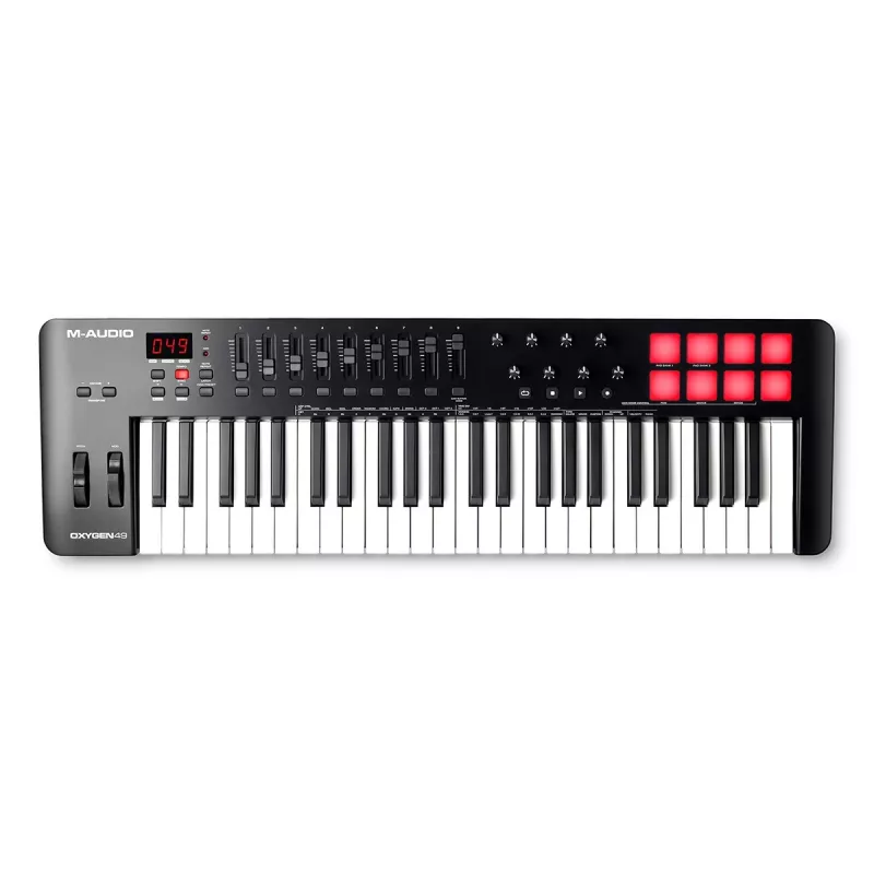 M-AUDIO Oxygen 49 (MKV) MIDI klaviatūra, 49 taustiņi, USB, melna