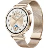 Viedpulkstenis HUAWEI WATCH GT5 41 mm — 1,32 collu AMOLED, 466×466, 323 mAh, nerūsējošā tērauda korpuss, zelta siksniņa