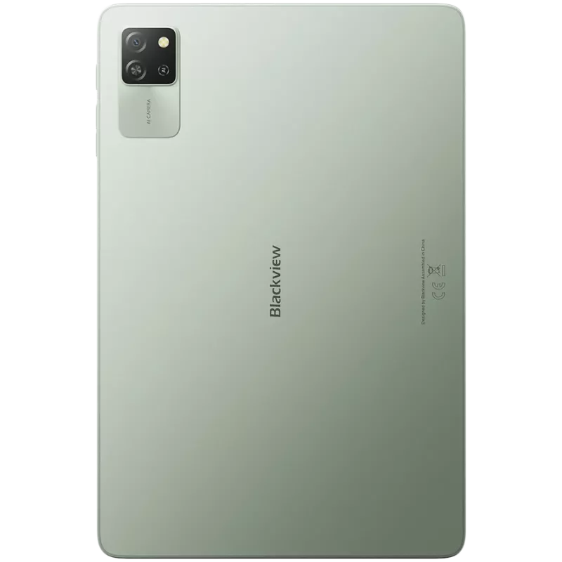 Blackview Tab 60 WiFi 4GB/128GB, 10,1 collu HD IPS 800x1340, astoņkodolu 1,8 GHz, 5MP priekšējā/8MP aizmugurējā kamera, akumulators 5100mAh, USB Type-C, Android 14, zaļš