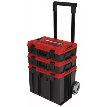 Instrumentu kaste Einhell E-Case Tower melna sarkanpolipropilēna karstumizturīga pret šļakatām