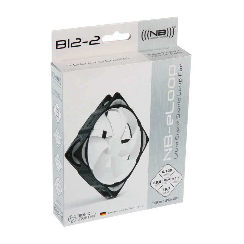 NOISEBLOCKER eLoop B12-2 120mm korpusa ventilators