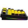 LORGAR KBP70TKLW, bezvadu TKL mehāniskā spēļu tastatūra Pro, melna/dzeltena, EN izkārtojums
