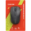 CANYON MW-7, 2,4 GHz bezvadu pele, 6 pogas, DPI 800/1200/1600, ar 1 AA bateriju, izmērs 110*60*37 mm, 58 g, melna