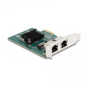 DeLOCK PCI Express x1 karte uz 2 x RJ45 Gigabit LAN BCM pelēka