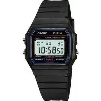 Casio F-91W-1YEF Melns