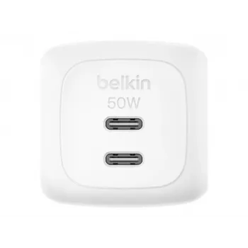 Sienas lādētājs Belkin WCH019KQWH 50W Dubultais USB-C PD PPS