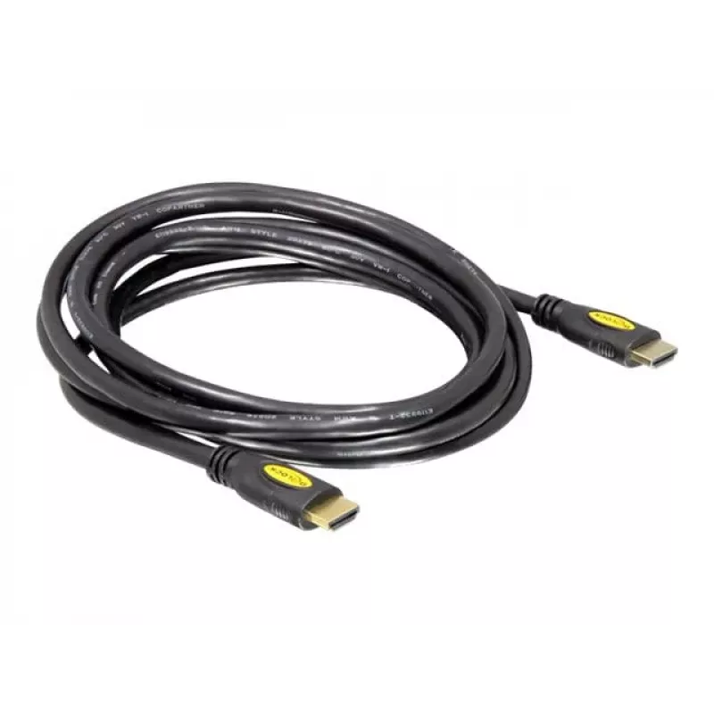 DeLOCK - Video/audio kabelis - HDMI - HDMI, 19-pin (vītņots) - HDMI, 19-pin (vītņots) - 5 m (82455)