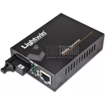 Lightwin Fast Ethernet WDM pārveidotājs 100Base-LX, vienmoda, 20 km multivides pārveidotājs (LWC-10/100-SF-S20-A)