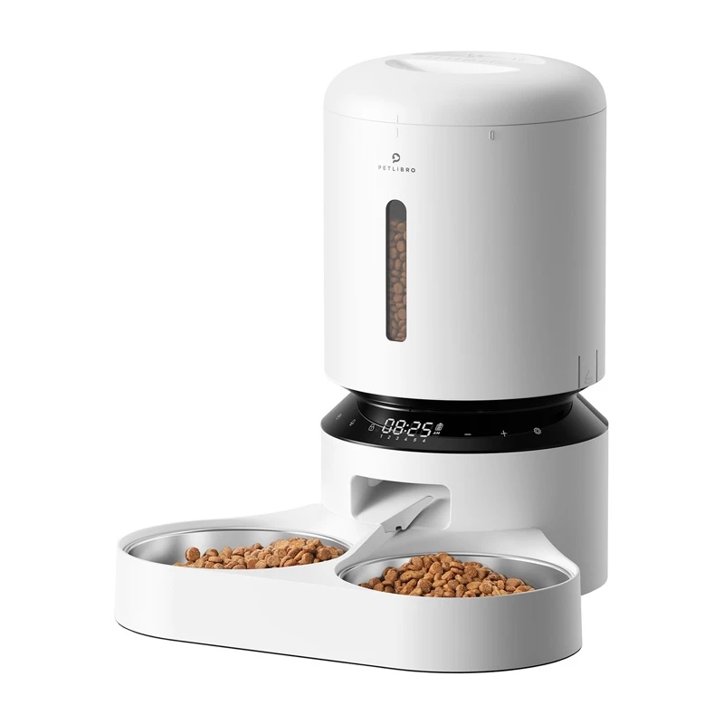 Pet feeder Aptel Granary with double bowl 5L, balta