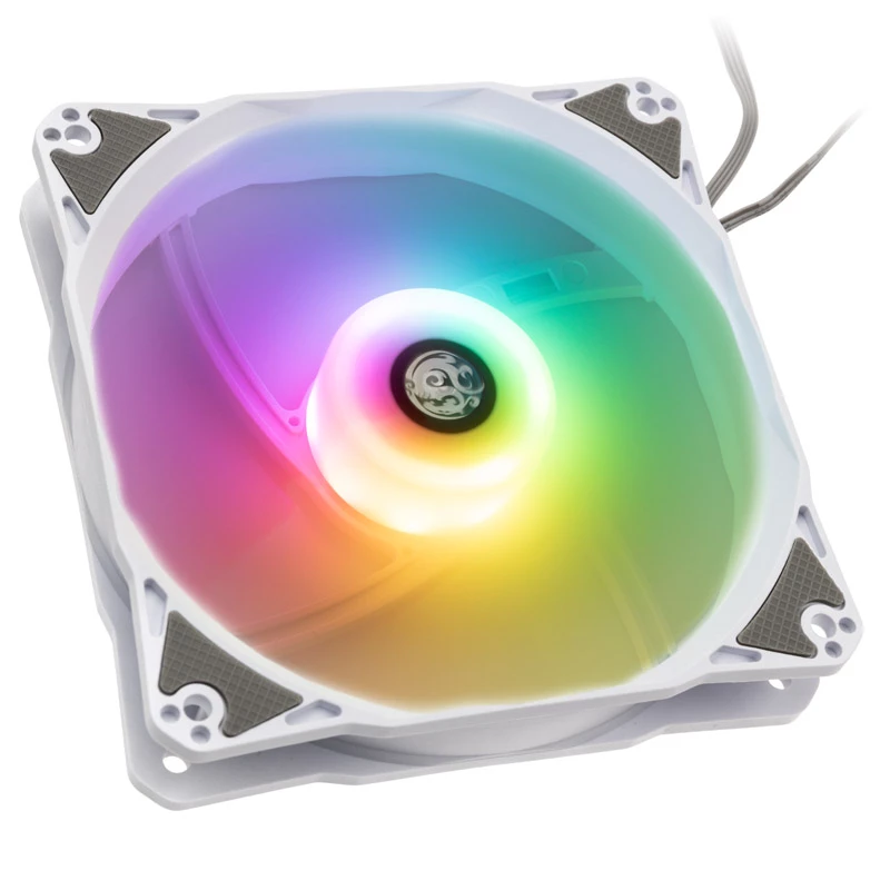 Dzesēšanas ventilators BitsPower Notos RGB PWM 120mm balts, 3 gab. iepakojumā