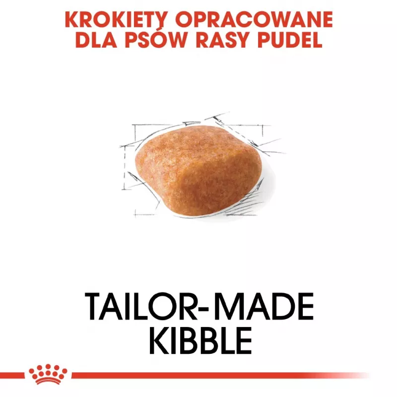 Sausā suņu barība Royal Canin Poodle Adult 1,5 kg — vista, 30% olbaltumvielas, 19% tauki
