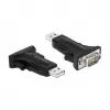 Seriālais kabelis DeLOCK 66286 USB Type-A DB-9 melns 0,8 m