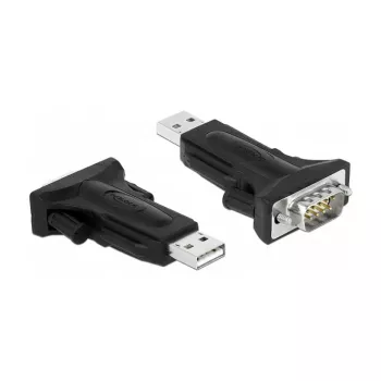 Seriālais kabelis DeLOCK 66286 USB Type-A DB-9 melns 0,8 m