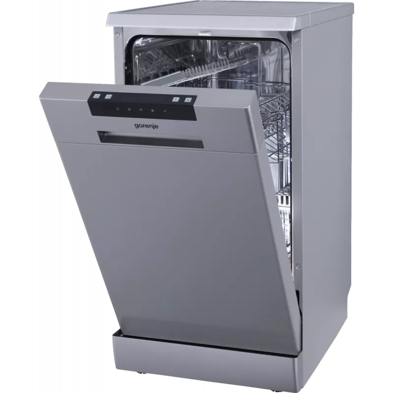Gorenje GS522E10S trauku mazgājamā mašīna, E, brīvstāvoša, platums 45 cm, vietu iestatījumu skaits 10, pelēka
