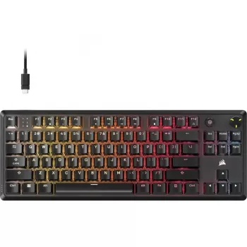 Corsair K70 CORE TKL | Tenkeyless mehāniskā spēļu tastatūra | Vadu | NA | Melna | 0.973 g | MLX RED