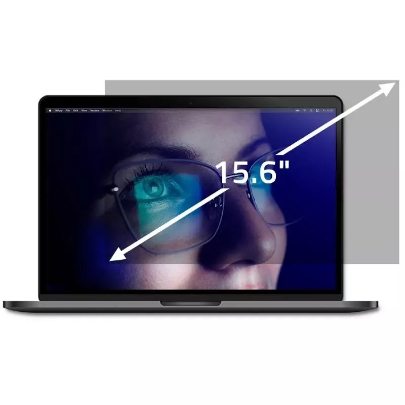 Privātuma filtrs klēpjdatoram QOLTEC 51052 — 15,6 collas (39,6 cm), 16:9, caurspīdīgs, 345,4×194,3 mm