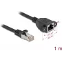 Tīkla kabelis DeLOCK 90775 melns 1m Cat6a S/FTP RJ-45