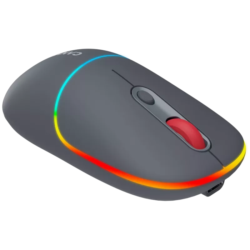 Canyon MW-22 2in1 RGB bezvadu pele - pelēka - Bluetooth/RF - 1.600 dpi - uzlādējama