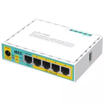Mikrotik hEX PoE lite vadu maršrutētājs Fast Ethernet Balts