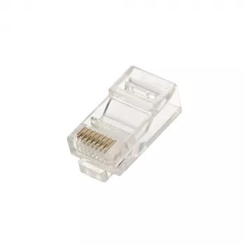 RJ45 savienotājs Extralink CAT5E UTP 8P8C caurspīdīgs vīrišķais/sieviešu