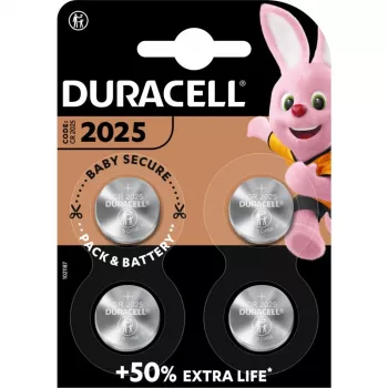 Duracell uzlādējamā baterija CR2025 NiMH 3 V, 4 gab. iepakojumā