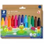 Flomāsteri Staedtler Noris junior Jumbo — 12 gab., biezi mazgājami uzgaļi bērniem