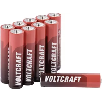 VOLTCRAFT Industrial LR03 Micro (AAA) baterija, sārma-mangāna, 1350 mAh, 1,5 V, 10 gab. (VC-14066390)