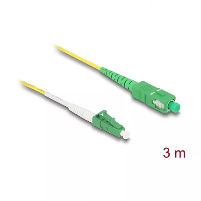 DeLOCK InfiniBand/optisko šķiedru kabelis 3 m LC SC Dzeltens 83862