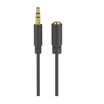 Wentronic Goobay 3,5 mm pagarinājuma kabelis, melns, 5 m - 3,5 mm ligzda > 3,5 mm kontaktligzda (97122)