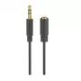 Wentronic Goobay 3,5 mm pagarinājuma kabelis, melns, 5 m - 3,5 mm ligzda > 3,5 mm kontaktligzda (97122)