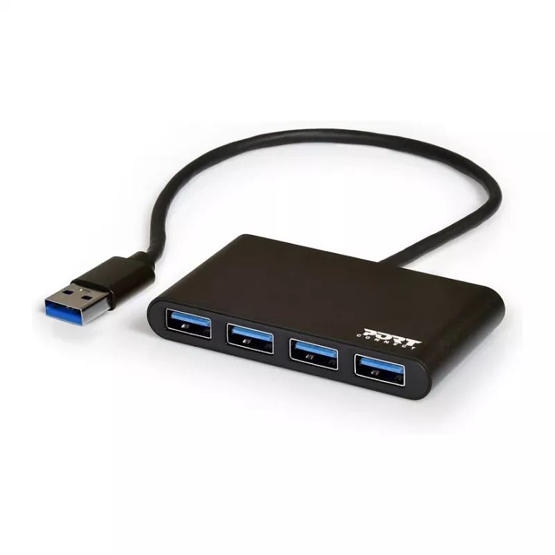 USB centrmezgls Port Designs 900121 USB 3.2 Gen 1 Type-A 5000 Mbit/s Melns