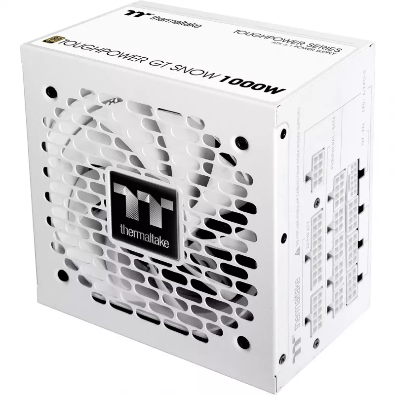 Barošanas bloks PSU THERMALTAKE Toughpower GT Snow 1000W ATX 24-pin, 80 PLUS Gold, balts, 120mm ventilators
